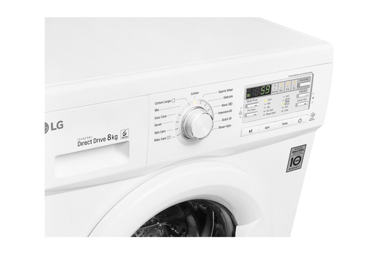 LG 8kg Yıkama "A+++", 1200 Devir, Beyaz, FH2B8TDWA