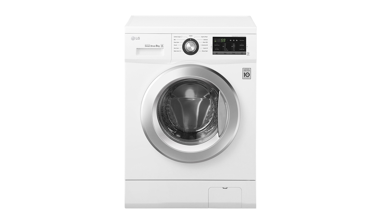 8/4KG Durmaksızın Yıkama &amp; Kurutma, Yıkama Performansı: A, 8kg Yıkama, 4kg Kurutma, 1400 Devir, 10 Yıl 6 Motion Direct Drive Motor Garantisi, 22 Yıl VDE Onaylı Motor, Smart Diagnosis™/Akıllı Teşhis, Gümüş Renk F1496ADP7 için önden görünüm