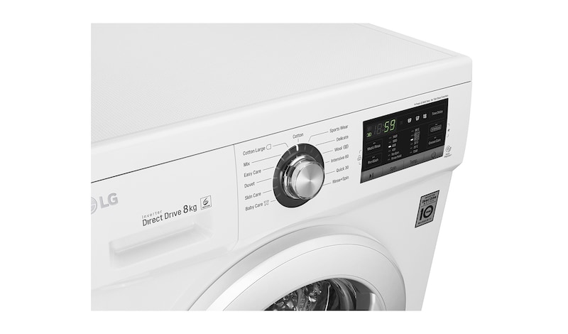 LG 8/4KG Durmaksızın Yıkama & Kurutma, Yıkama Performansı: A, 8kg Yıkama, 4kg Kurutma, 1400 Devir, 10 Yıl 6 Motion Direct Drive Motor Garantisi, 22 Yıl VDE Onaylı Motor, Smart Diagnosis™/Akıllı Teşhis, Gümüş Renk, F1496ADP7