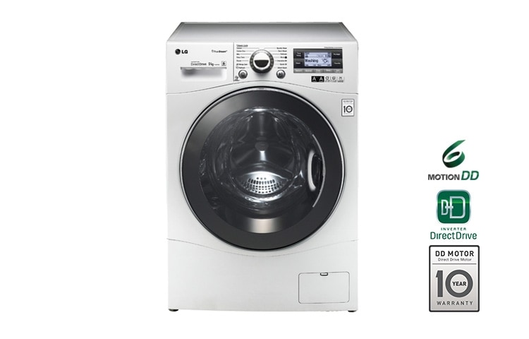 A&#43;&#43;&#43;, 9kg Yıkama, 1400 devir, 10 Yıl 6 Motion Direct Drive Motor Garantisi, 22 Yıl VDE Onaylı Motor, Anti-alerjik, True Steam™ Buharlı Yıkama, Smart Diagnosis™/Akıllı Teşhis, Beyaz Renk F14A7FDS için önden görünüm