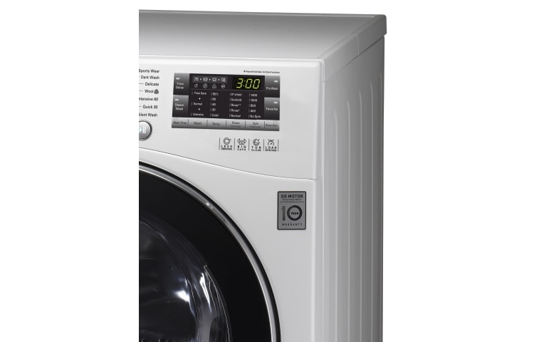 LG A+++, 9kg Yıkama, 1400 devir, 10 Yıl 6 Motion Direct Drive Motor Garantisi, 22 Yıl VDE Onaylı Motor, Anti-alerjik, True Steam™ Buharlı Yıkama, Smart Diagnosis™/Akıllı Teşhis, Beyaz Renk, F14A7FDS