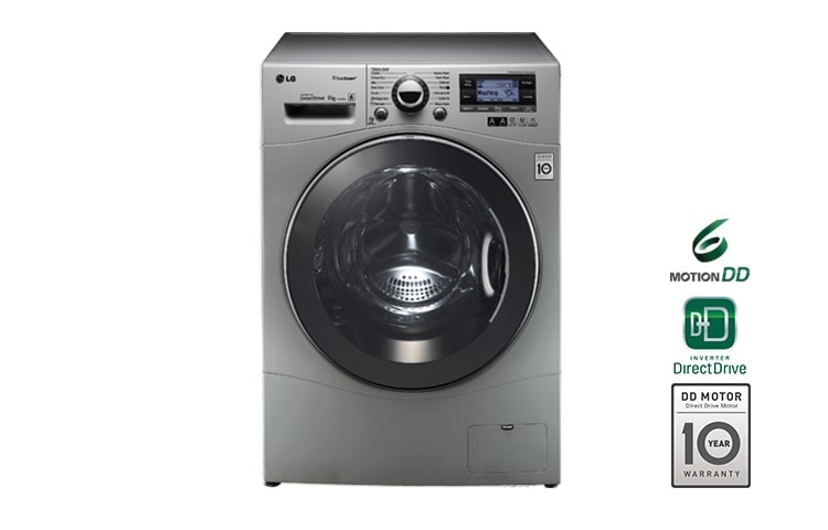 A&#43;&#43;&#43;, 9kg Yıkama, 1400 devir, 10 Yıl 6 Motion Direct Drive Motor Garantisi, 22 Yıl VDE Onaylı Motor, Anti-alerjik, True Steam™ Buharlı Yıkama, Smart Diagnosis™/Akıllı Teşhis, Gümüş Renk F14A7FDS5 için önden görünüm