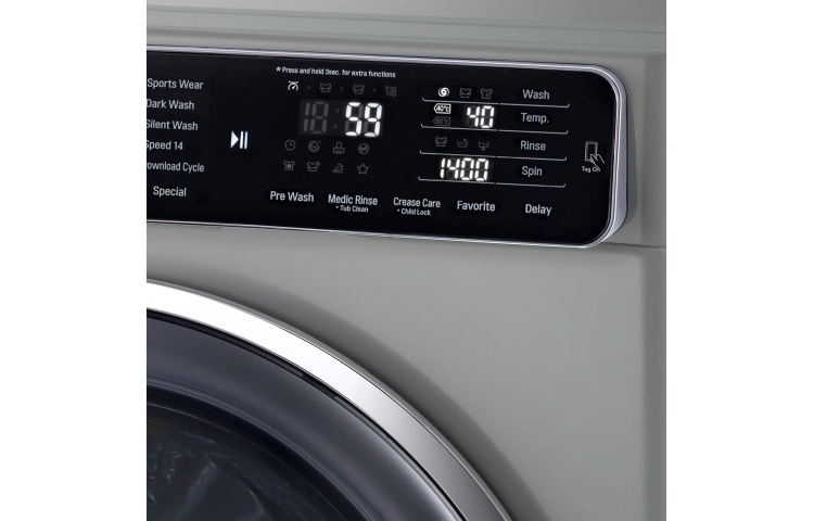 LG 10KG, TURBOWASH™, 6 MOTION DD ÇAMAŞIR MAKİNESİ, BENZERSİZ FULL DOKUNMATİK PANEL, ŞIK KROM KAPAK, F14U1JBSK6
