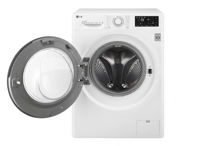 LG 8/5KG DURMAKSIZIN YIKAMA & KURUTMA, Yıkama Performansı: A+++ (- 40%), 8kg Yıkama, 5kg Kurutma, 1400 Devir, 10 Yıl 6 Motion Direct Drive Motor Garantisi, 22 Yıl VDE Onaylı Motor, Anti-alerjik, True Steam™, Smart Diagnosis™/Akıllı Teşhis, Eko Dry, F14U2TDHP1N