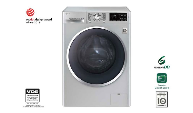 LG 8/5KG DURMAKSIZIN YIKAMA & KURUTMA, Yıkama Performansı: A+++ (- 40%), 8kg Yıkama, 5kg Kurutma, 1400 Devir, 10 Yıl 6 Motion Direct Drive Motor Garantisi, 22 Yıl VDE Onaylı Motor, Anti-alerjik, True Steam™, Smart Diagnosis™/Akıllı Teşhis, Eko Dry, F14U2TDHP5N