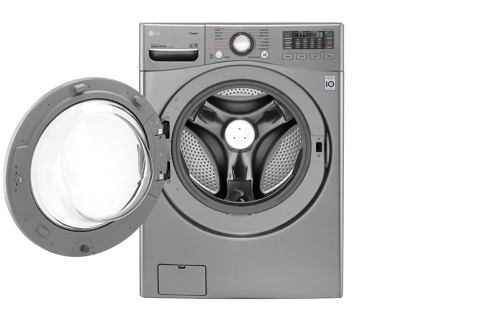LG Kurutmalı Çamaşır Makinesi Buharlı 17 Kg Yıkama / 10 Kg Kurutma  TrueSteam WiFi  A+++ Enerji Sınıfı Metalik Gri, F2K2CHK2T