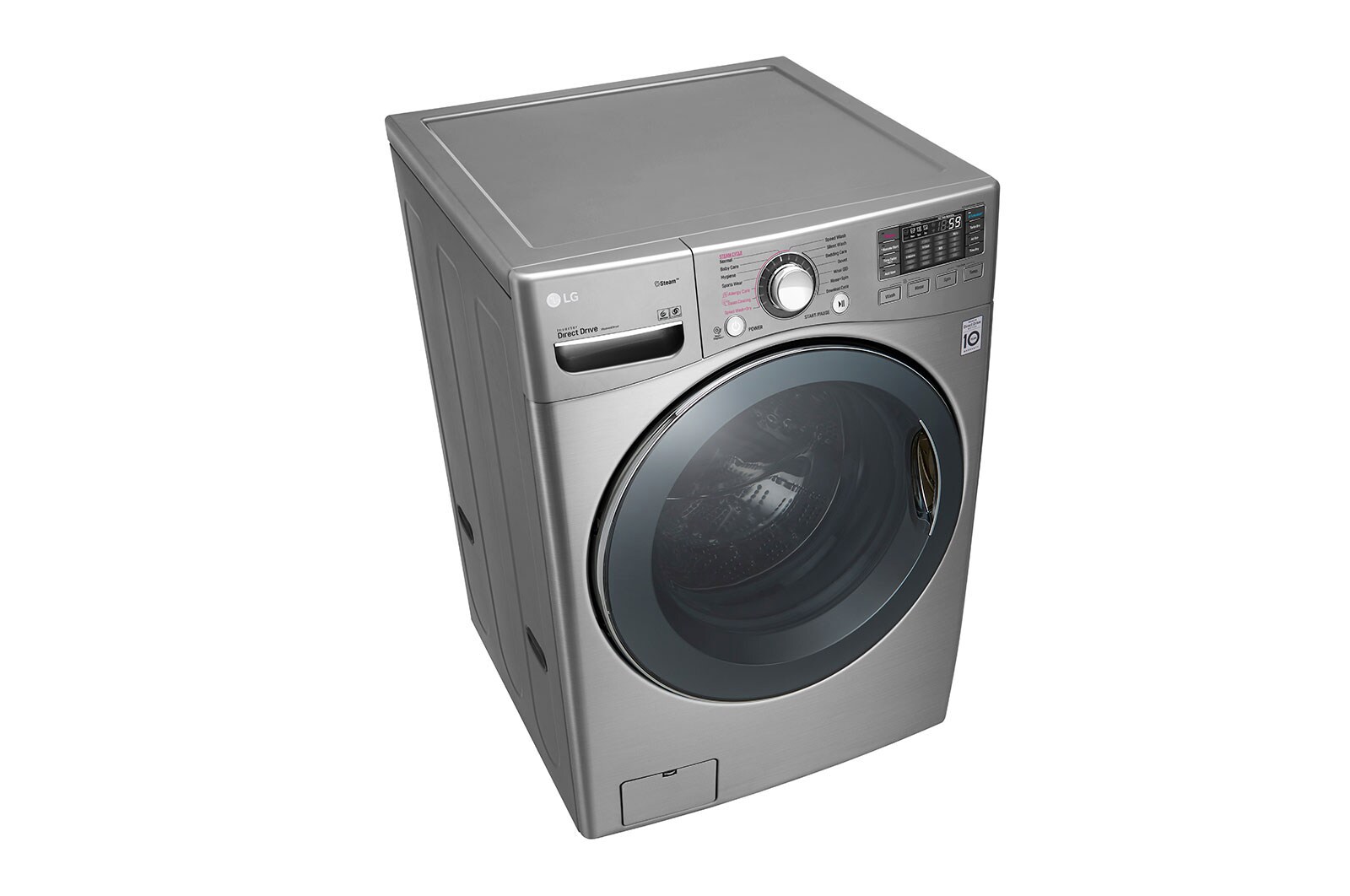 LG Kurutmalı Çamaşır Makinesi Buharlı 17 Kg Yıkama / 10 Kg Kurutma  TrueSteam WiFi  A+++ Enerji Sınıfı Metalik Gri, F2K2CHK2T