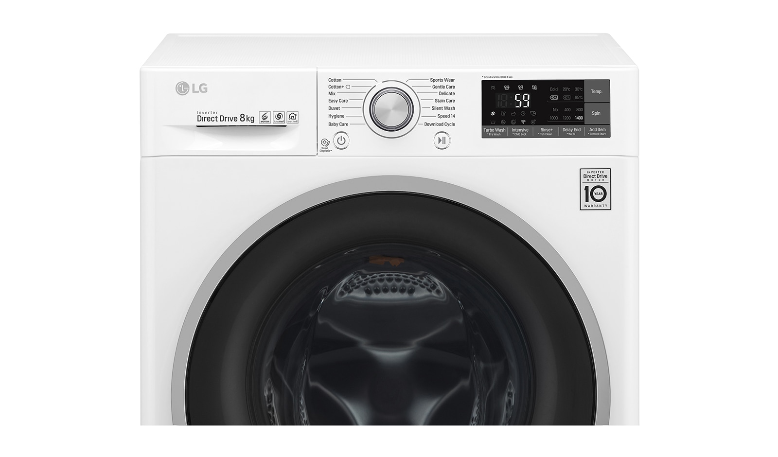 LG 8 Kg Yıkama "A+++(-40%)", 1400 Devir, TurboWash™, WiFi Kablosuz Uzaktan Bağlantı, F4J7TNP1W