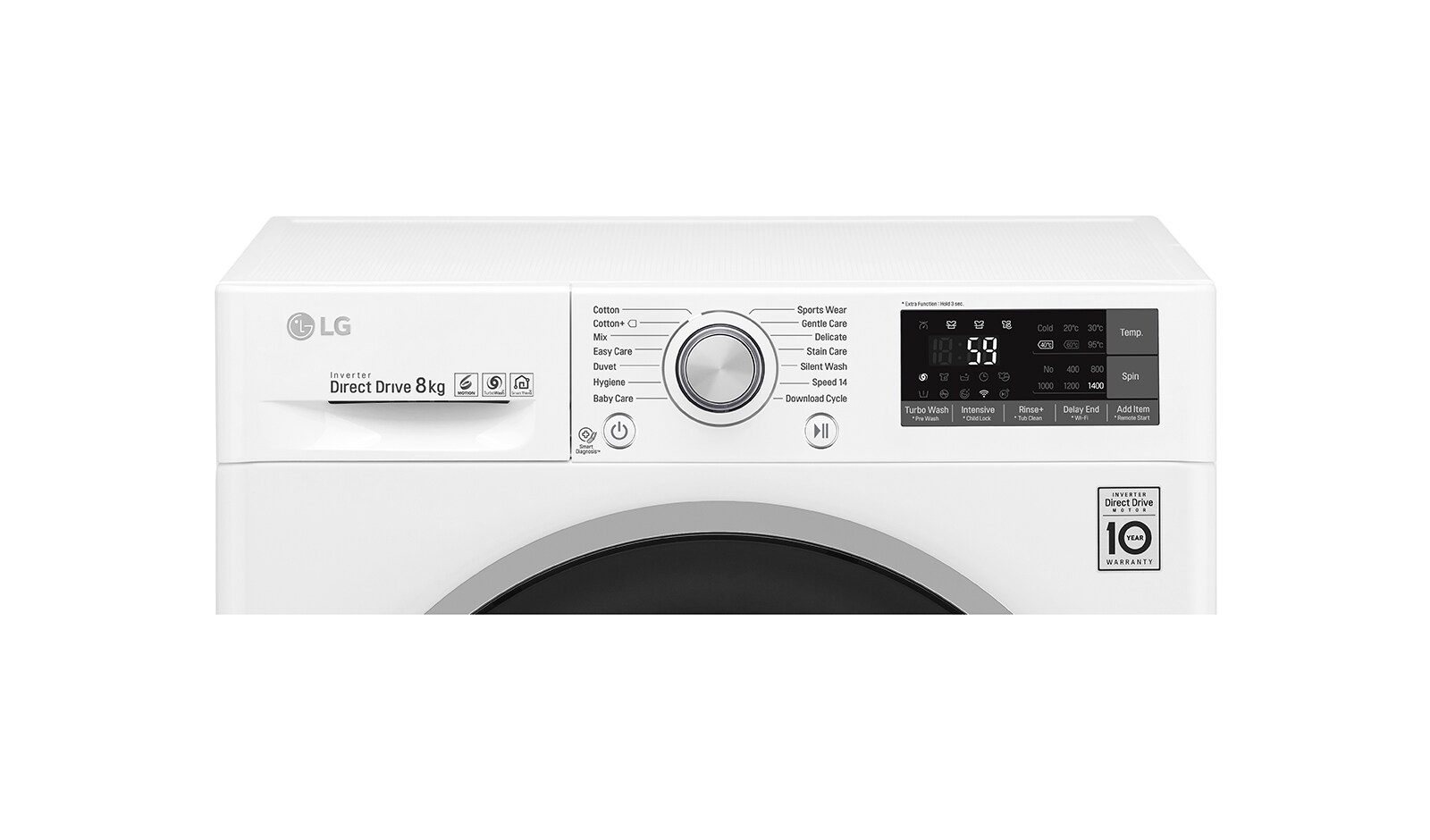 LG 8 Kg Yıkama "A+++(-40%)", 1400 Devir, TurboWash™, WiFi Kablosuz Uzaktan Bağlantı, F4J7TNP1W