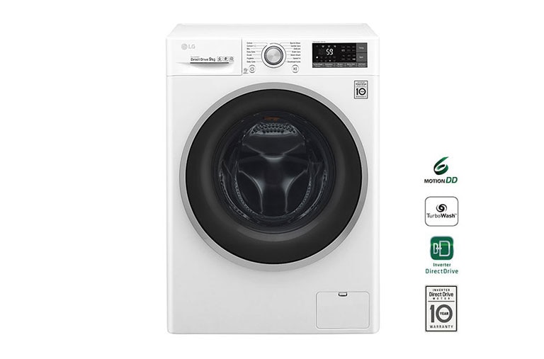 Front view of 9 Kg Yıkama "A+++(-30%)", 1400 Devir, WiFi Kablosuz Uzaktan Bağlantı, TurboWash™ F4J7VNP1W