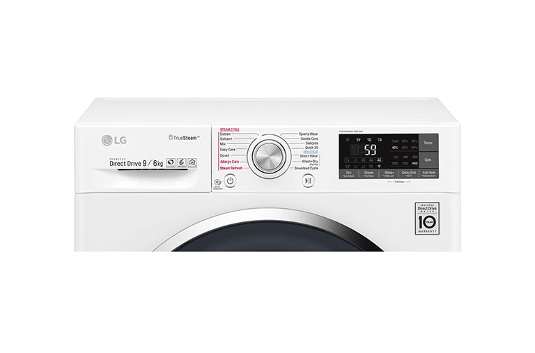 LG 9 Kg Yıkama + 6 Kg Kurutma "A+++(-40%)", 1400 Devir, Beyaz, TrueSteam™ Buhar, WiFi Kablosuz Uzaktan Bağlantı, F4J8FHP2W