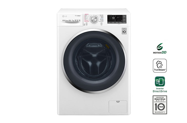 10,5 Kg Yıkama &#43; 7 Kg Kurutma &#34;A&#43;&#43;&#43;(-40%)&#34;, 1400 Devir, TrueSteam™ Buhar, WiFi Kablosuz Uzaktan Bağlantı F4J8JHP2W için önden görünüm