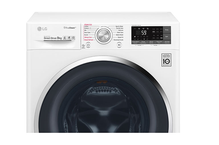 LG 9 Kg Yıkama "A+++(-30%)", 1400 Devir, TrueSteam™ Buhar, WiFi Kablosuz Uzaktan Bağlantı, TurboWash™, F4J8VSP2W