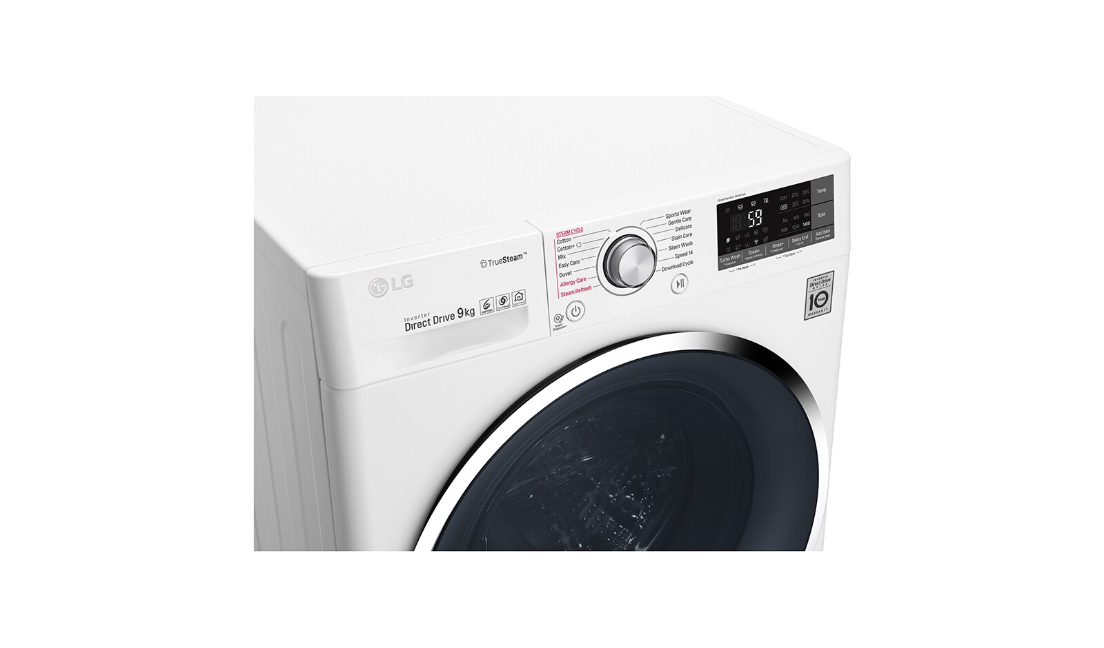 LG 9 Kg Yıkama "A+++(-30%)", 1400 Devir, TrueSteam™ Buhar, WiFi Kablosuz Uzaktan Bağlantı, TurboWash™, F4J8VSP2W
