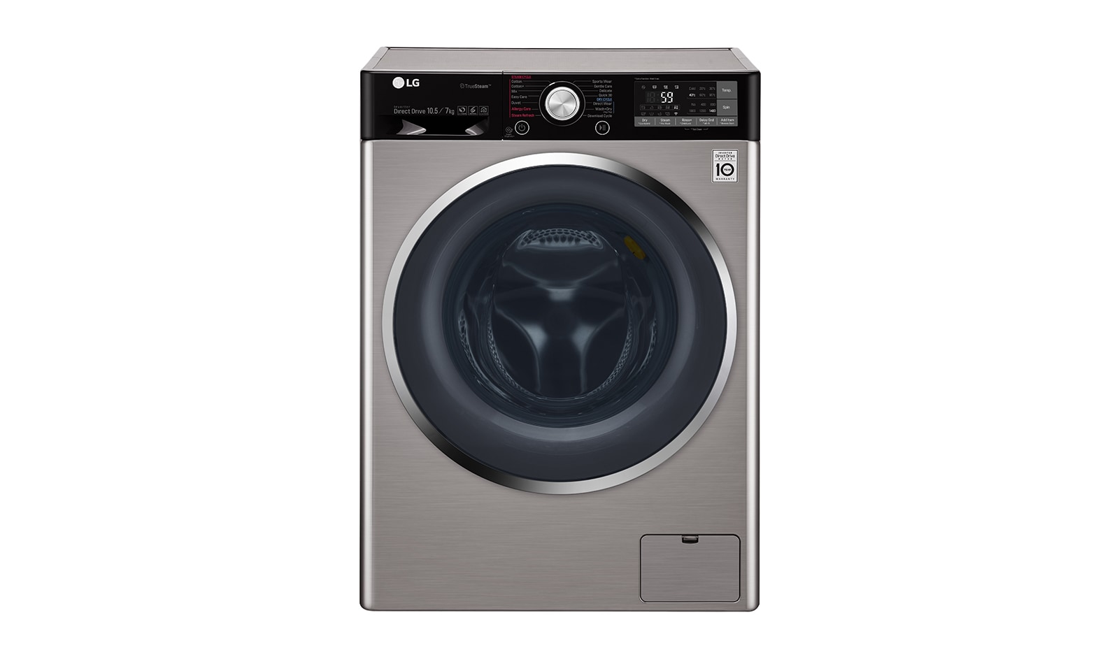 10,5 Kg Yıkama &#43; 7 Kg Kurutma &#34;A&#43;&#43;&#43;(-40%)&#34;, 1400 Devir, TrueSteam™ Buhar, WiFi Kablosuz Uzaktan Bağlantı F4J9JHP2T için önden görünüm