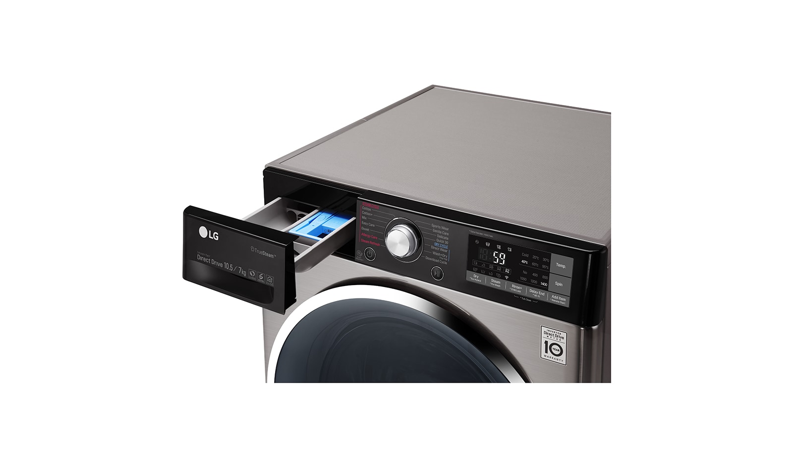 LG 10,5 Kg Yıkama + 7 Kg Kurutma "A+++(-40%)", 1400 Devir, TrueSteam™ Buhar, WiFi Kablosuz Uzaktan Bağlantı, F4J9JHP2T