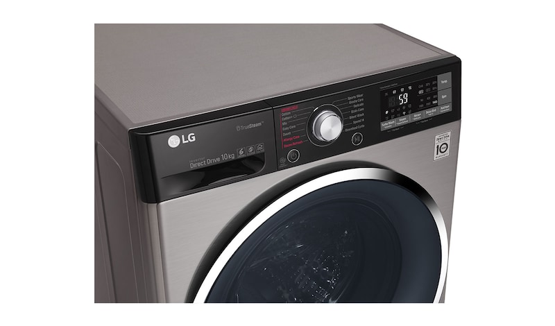 LG 10kg Yıkama "A+++(-40%)", 1400 Devir, TrueSteam™ Buhar, WiFi Kablosuz Uzaktan Bağlantı, TurboWash™, F4J9JSP2T