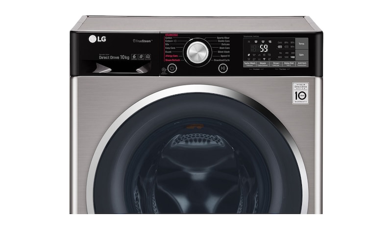 LG 10kg Yıkama "A+++(-40%)", 1400 Devir, TrueSteam™ Buhar, WiFi Kablosuz Uzaktan Bağlantı, TurboWash™, F4J9JSP2T