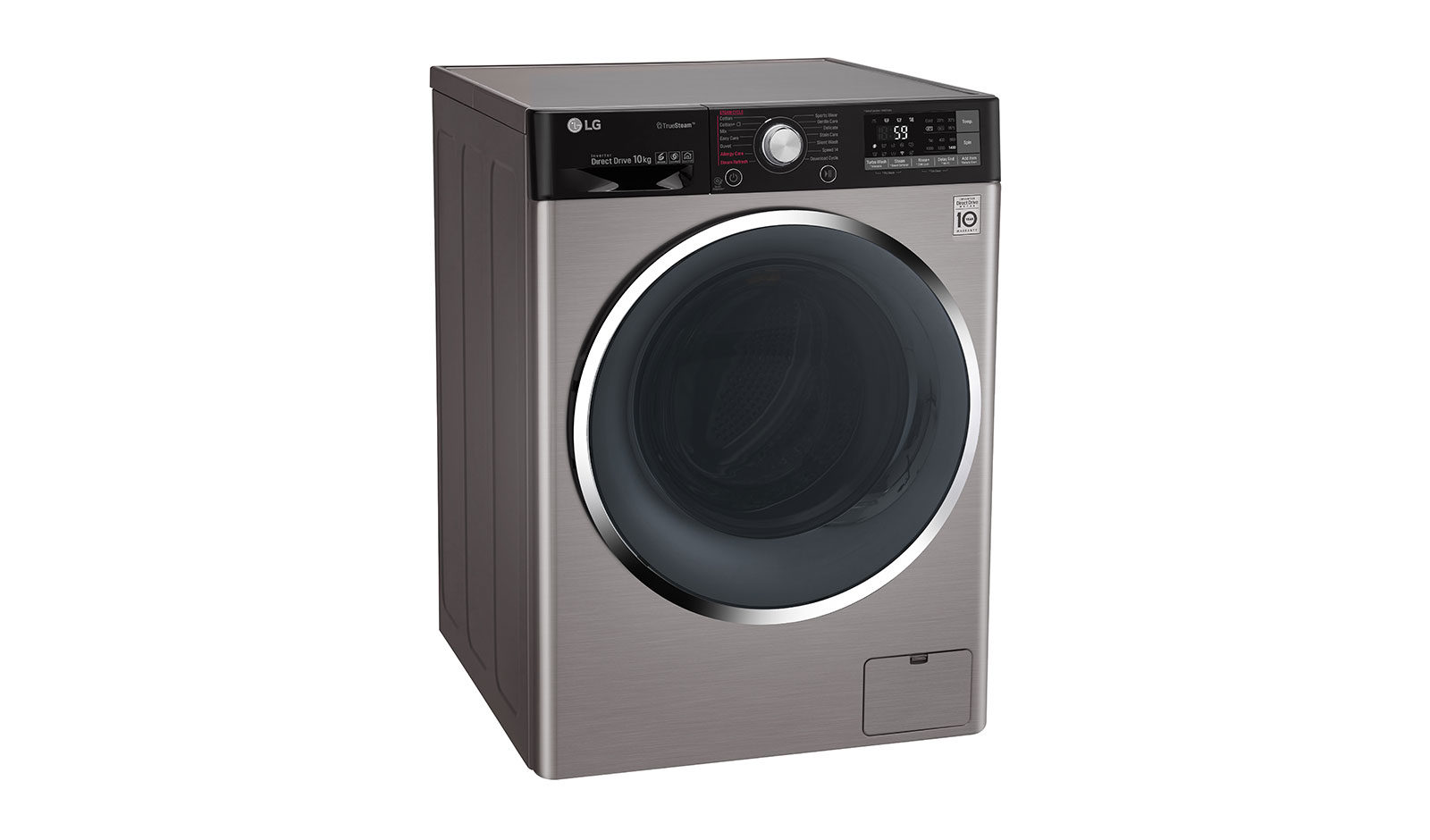 LG 10kg Yıkama "A+++(-40%)", 1400 Devir, TrueSteam™ Buhar, WiFi Kablosuz Uzaktan Bağlantı, TurboWash™, F4J9JSP2T