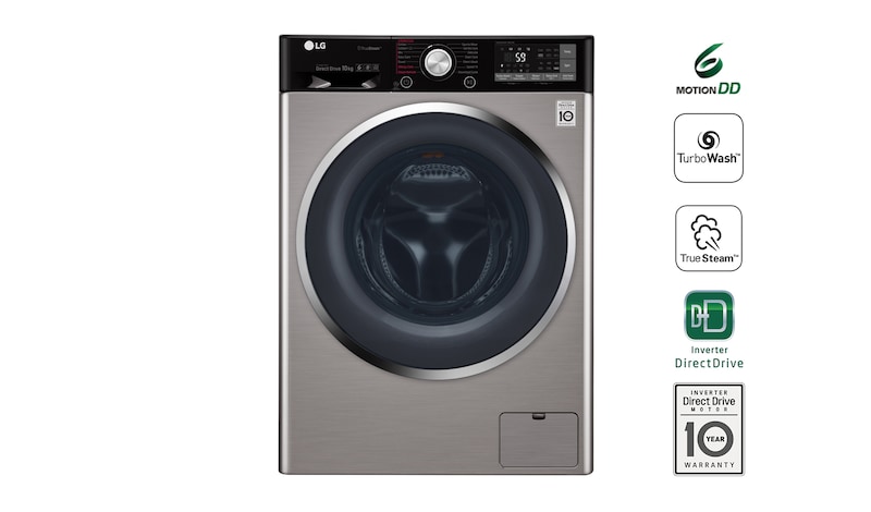 LG 10kg Yıkama "A+++(-40%)", 1400 Devir, TrueSteam™ Buhar, WiFi Kablosuz Uzaktan Bağlantı, TurboWash™, F4J9JSP2T