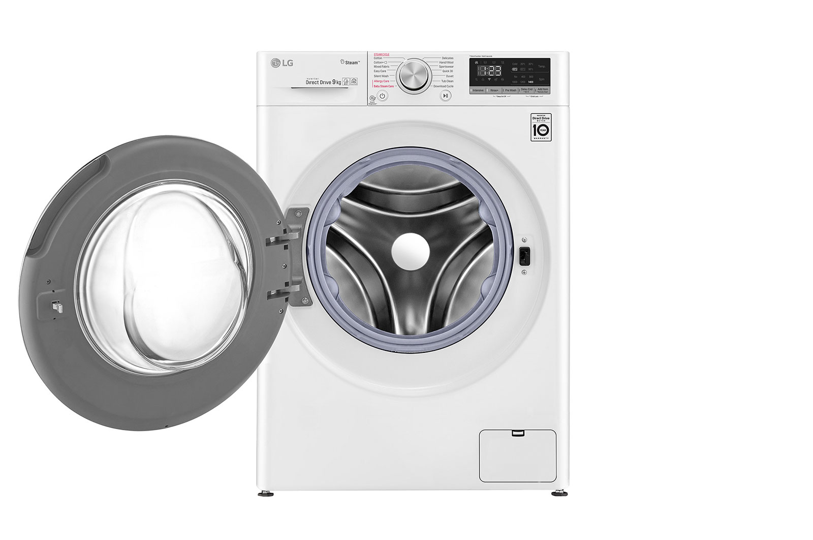 LG Çamaşır Makinesi 9 Kg Yıkama  1400 Devir Buharlı Steam™  WiFi D Enerji Sınıfı Beyaz, F4R5VYW0W
