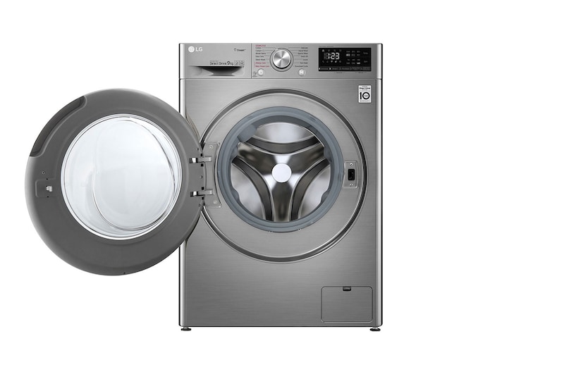 LG Çamaşır Makinesi 9 Kg Yıkama  1400 Devir Buharlı Steam™  WiFi D Enerji Metalik Gri, F4R5VYW2T