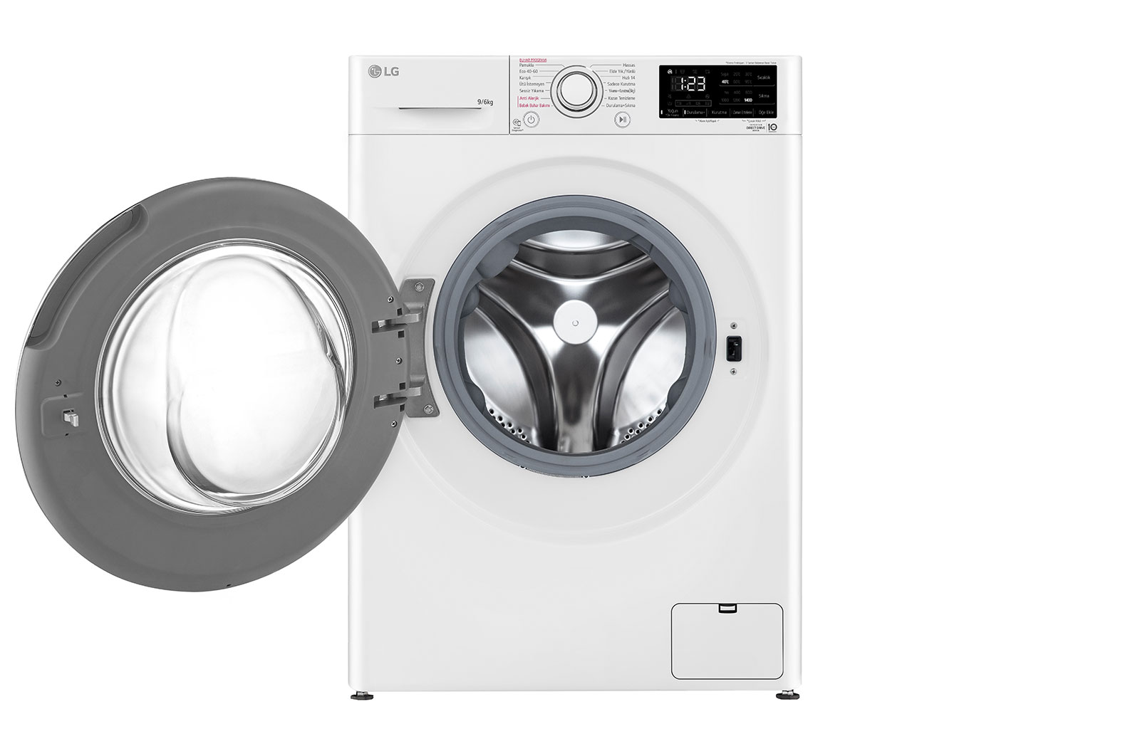 LG AI Direct Drive™ ve Steam+™ özellikli 9/6 kg Önden Yüklemeli Çamaşır ve Kurutma Makinesi, F4V3VRW0WE