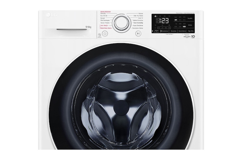 LG AI Direct Drive™ ve Steam+™ özellikli 9/6 kg Önden Yüklemeli Çamaşır ve Kurutma Makinesi, F4V3VRW0WE