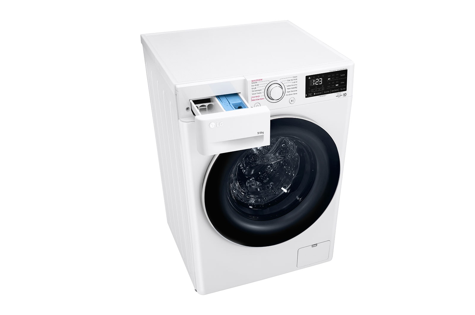LG AI Direct Drive™ ve Steam+™ özellikli 9/6 kg Önden Yüklemeli Çamaşır ve Kurutma Makinesi, F4V3VRW0WE