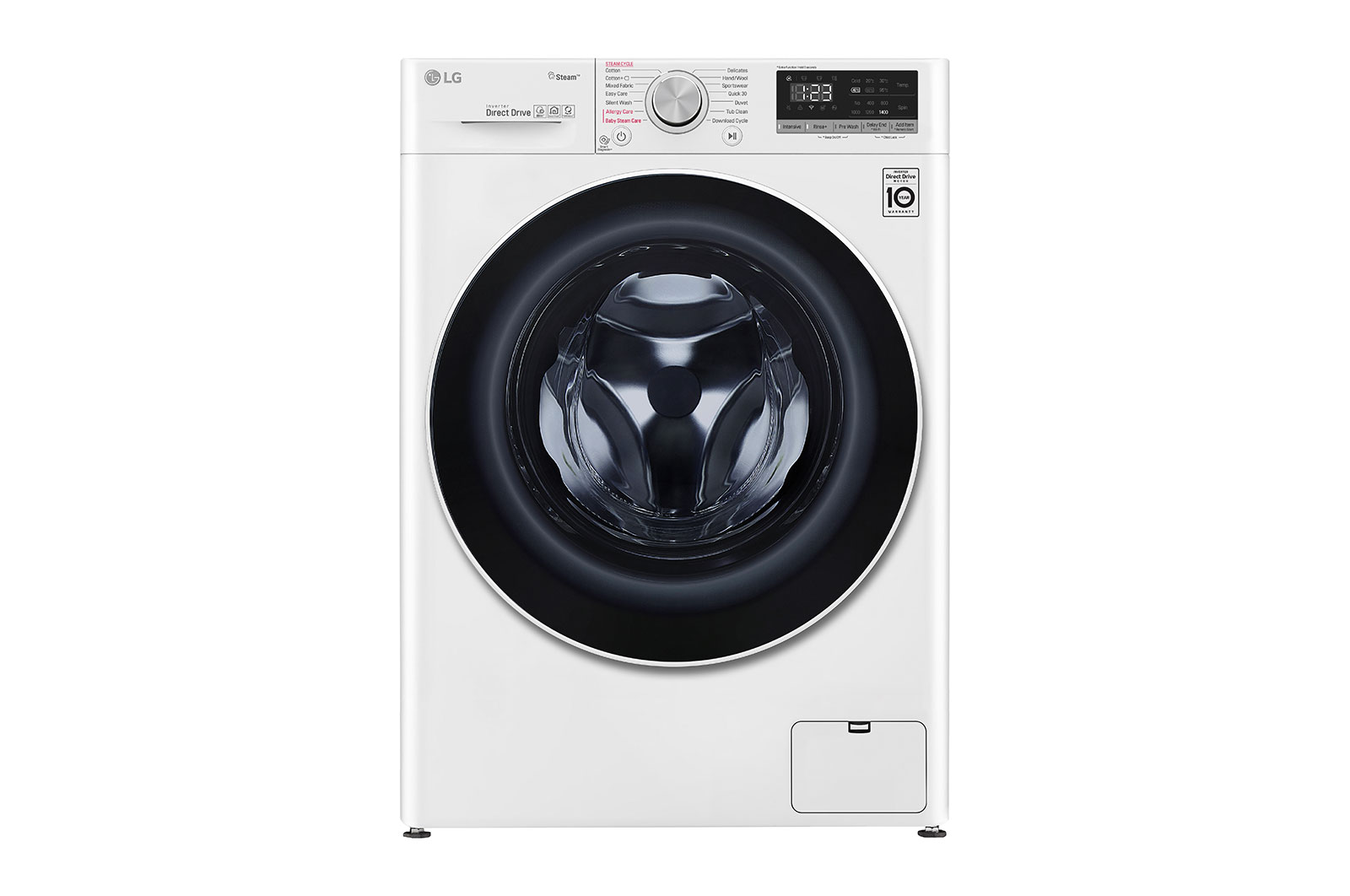 10,5 Kg Yıkama, 7 Kg Kurutma ,A , 1400 Devir, Buharlı, AI DD™ ,Wi-Fi F4V5RGP0W için önden görünüm