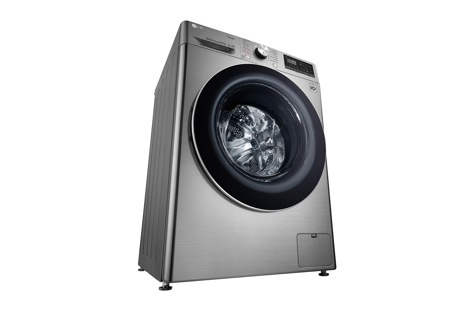 LG Kurutmalı Çamaşır Makinesi 10,5 Kg Yıkama / 7 Kg Kurutma 1400 Devir Buharlı AI DD™ Wi-Fi E Enerji Sınıfı Metalik Gri, F4V5RGP2T