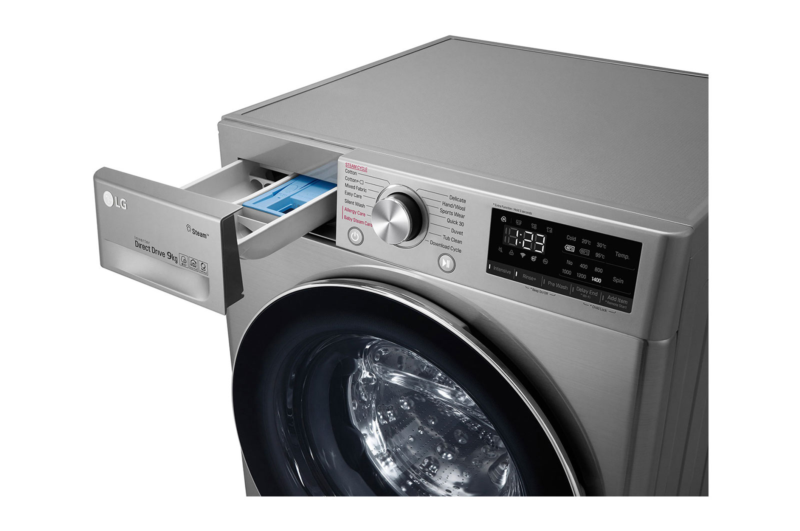 LG 9 Kg Yıkama "A+++(-40%)", 1400 Devir, Steam™ Buhar, WiFi , AI DD™, F4V5VYP2T