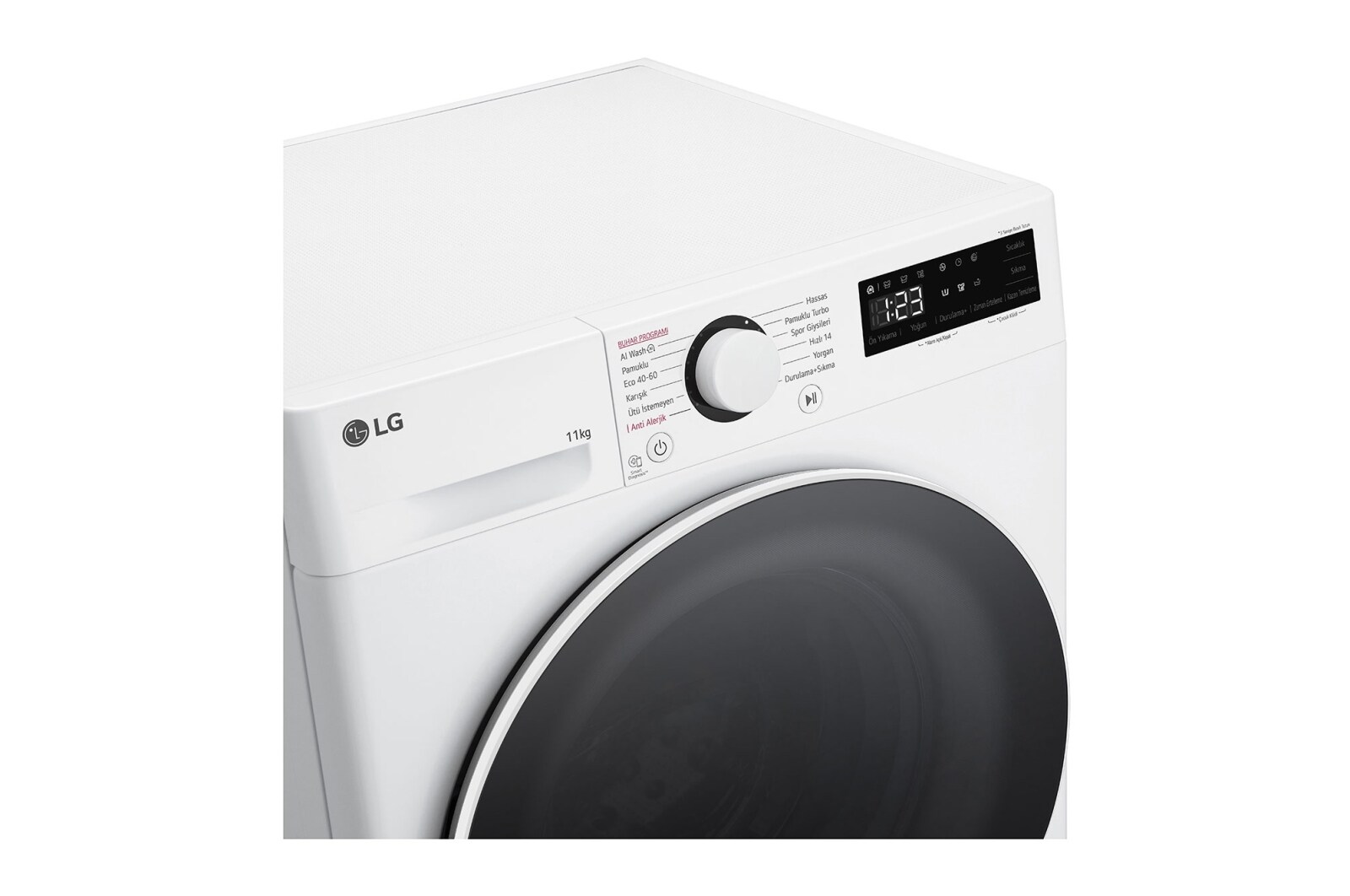 LG Çamaşır Makinesi | 11 Kg Yıkama Kapasitesi | 6 Hareketli |  AI DD ve Buhar Özellikli | Beyaz Renk , F4Y5EYW0W