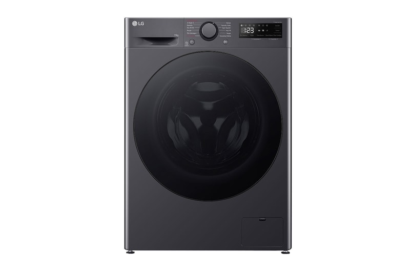 LG Çamaşır Makinesi | 11 Kg Yıkama Kapasitesi | 6 Hareketli |  AI DD ve Buhar Özellikli | Koyu Gri Renk, F4Y5EYWYJ için önden görünüm