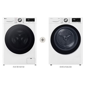 Front view of LG 11 KG Wi-Fi Çamaşır Makinesi ve 10 KG Dual Iverter Isı Pompalı Kurutma Makinesi Birlikte Alımlarında İndirim RH10A.F4Y7