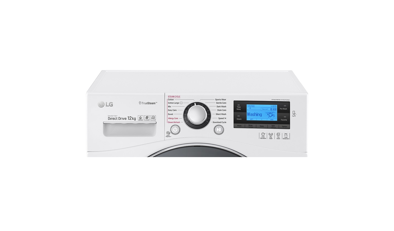 LG 12kg Yıkama "A+++(-55%)", 1400 Devir, Beyaz, TrueSteam™ Buhar, Anti-Alerjik, TurboWash™, FH495BDSK2