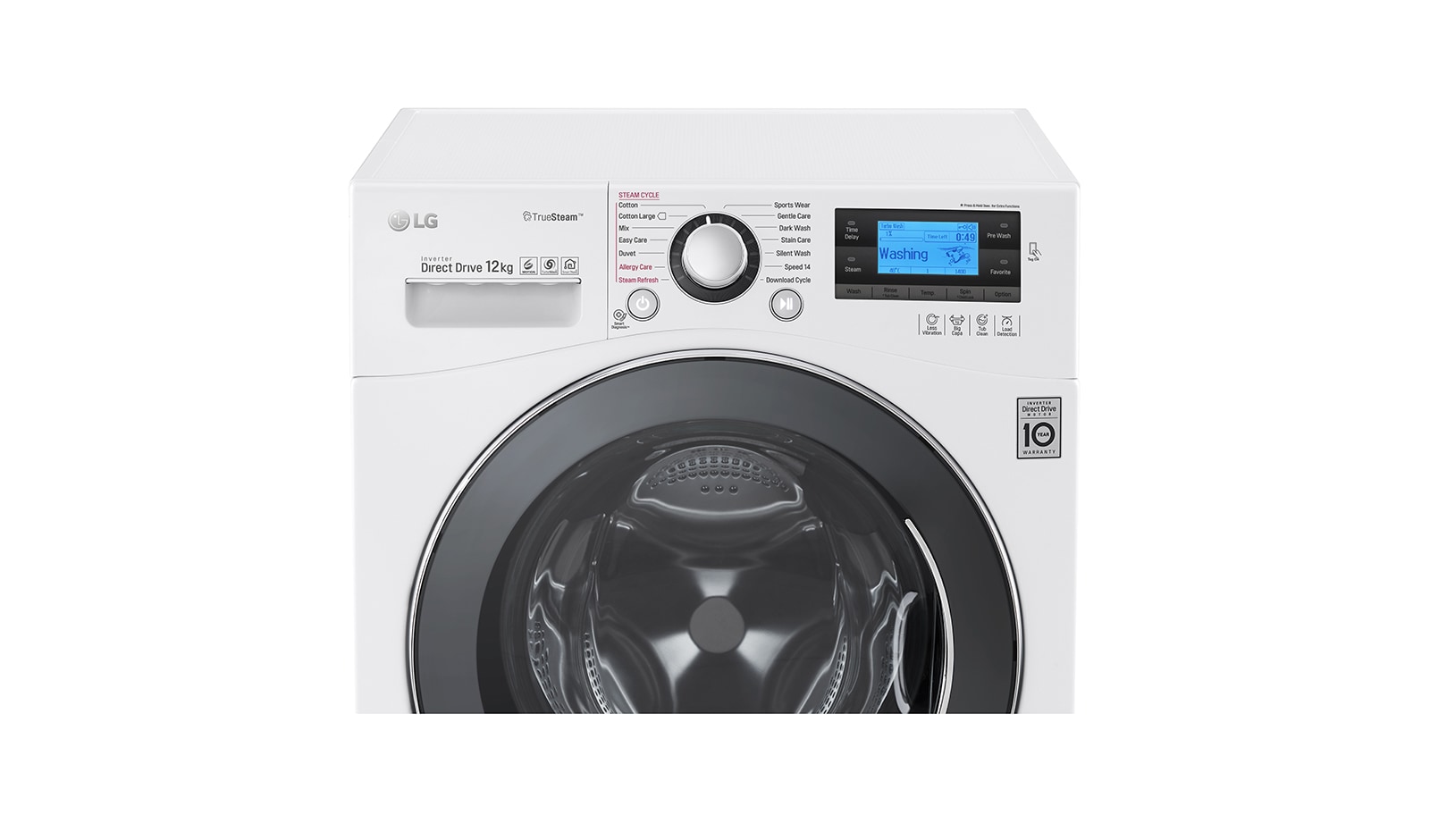 LG 12kg Yıkama "A+++(-55%)", 1400 Devir, Beyaz, TrueSteam™ Buhar, Anti-Alerjik, TurboWash™, FH495BDSK2