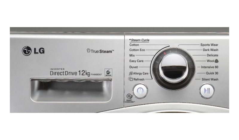 LG 12kg Yıkama "A+++(-55%)", 1400 Devir, Metalik, TrueSteam™ Buhar, Anti-Alerjik, TurboWash™, FH495BDSK6