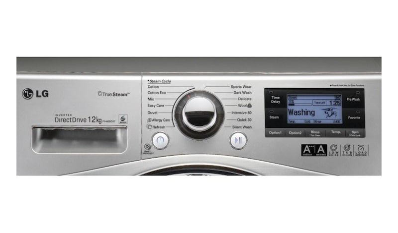 LG 12kg Yıkama "A+++(-55%)", 1400 Devir, Metalik, TrueSteam™ Buhar, Anti-Alerjik, TurboWash™, FH495BDSK6