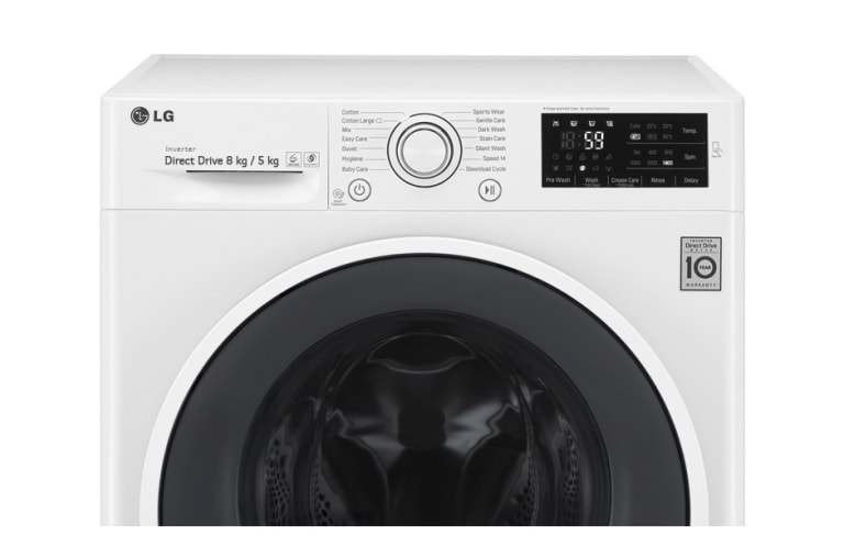 LG 8kg Yıkama "A+++(-40%)", 5kg Kurutma "A", 1400 Devir, Beyaz, HybridSteam™ Buhar, Anti-Alerjik, FH4U2TDHP1N