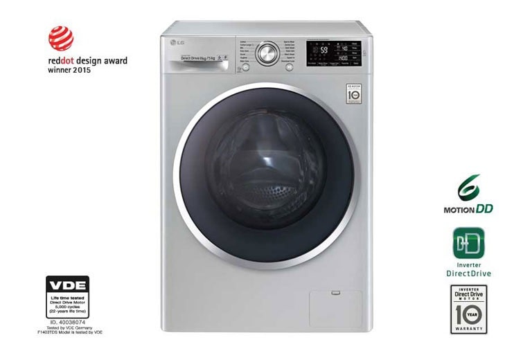 8kg Yıkama &#34;A&#43;&#43;&#43;(-40%)&#34;, 5kg Kurutma &#34;A&#34;, 1400 Devir, Metalik, HybridSteam™ Buhar, Anti-Alerjik FH4U2TDHP5N için önden görünüm