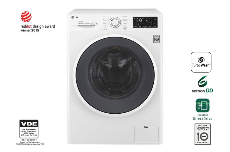 9kg Yıkama &#34;A&#43;&#43;&#43;(-20%)&#34;, 1400 Devir, Beyaz, TurboWash™, Yeni Program İndirme FH4U2VDNP0 için önden görünüm
