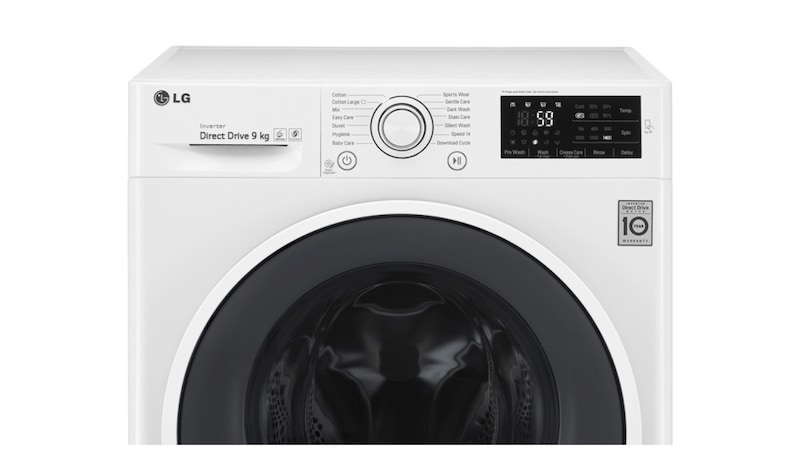 LG 9kg Yıkama "A+++(-20%)", 1400 Devir, Beyaz, TurboWash™, Yeni Program İndirme, FH4U2VDNP0