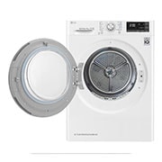 LG 9 Kg Çift İnverter Kurutucu, Kurutma sensörü, Beyaz renk, ThinQ (Wi-Fi), RC90U2AV2W