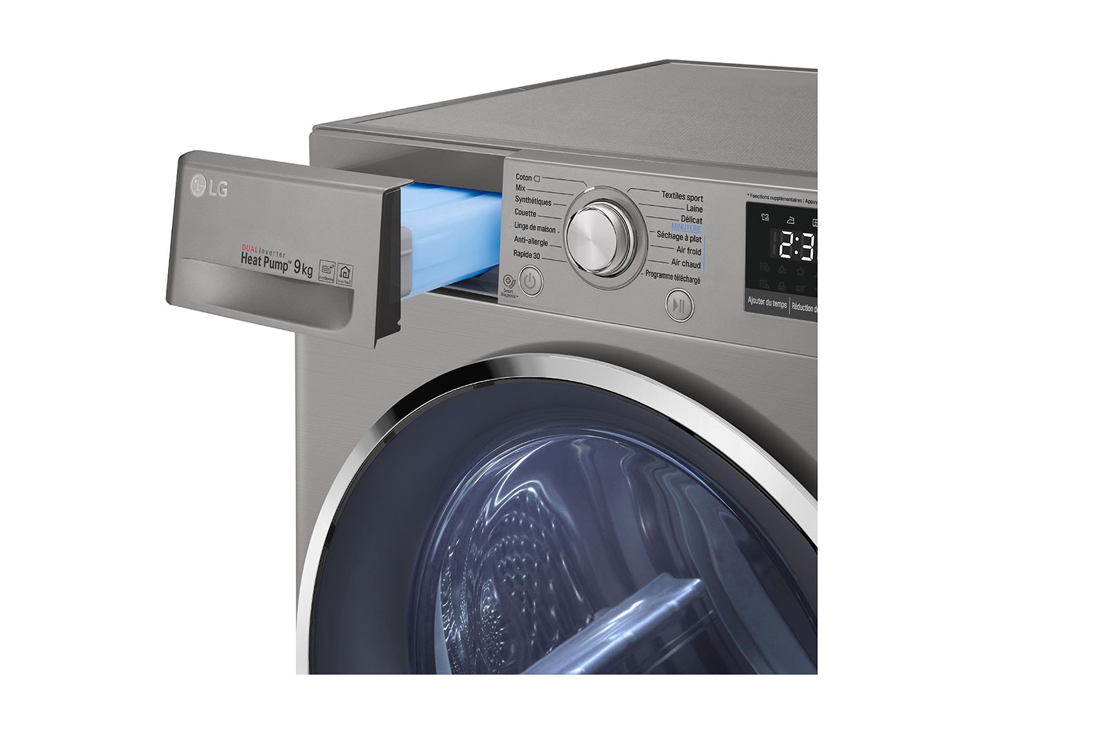 LG 9 Kg Çift İnverter Kurutucu, Kurutma sensörü, ThinQ (Wi-Fi), RC90U2EV2W