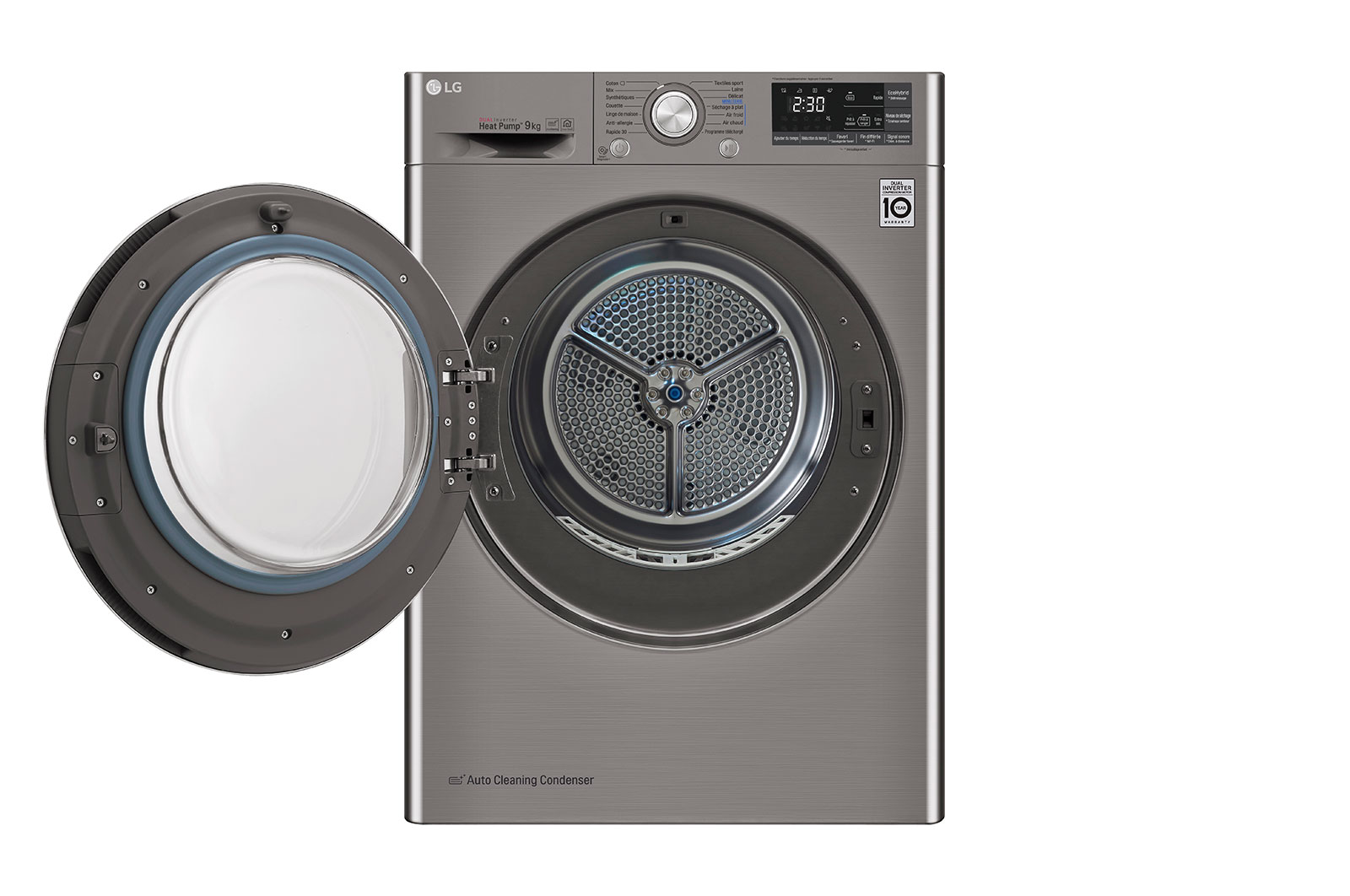 LG 9 Kg Çift İnverter Kurutucu, Kurutma sensörü, ThinQ (Wi-Fi), RC90U2EV2W