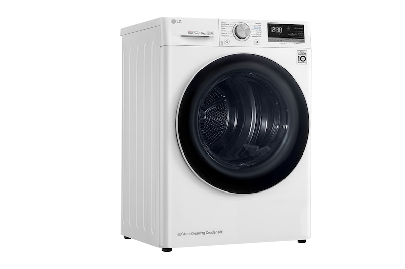 LG Kurutma Makinesi 9 Kg Çift İnverter Kurutucu ThinQ Wi-Fi Enerji Sınıfı A+++(-%10) Beyaz, RC90V9AV2W