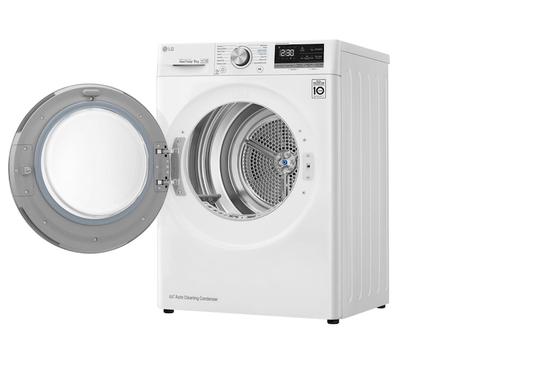 LG Kurutma Makinesi 9 Kg Çift İnverter Kurutucu ThinQ Wi-Fi Enerji Sınıfı A+++(-%10) Beyaz, RC90V9AV2W