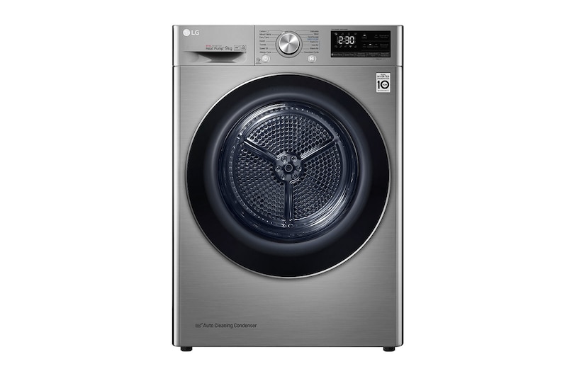 LG Kurutma Makinesi 9 Kg  Çift İnverter Kurutucu ThinQ  Wi-Fi Enerji Sınıfı  A+++(-%10) Metalik Gri, RC90V9EV2W