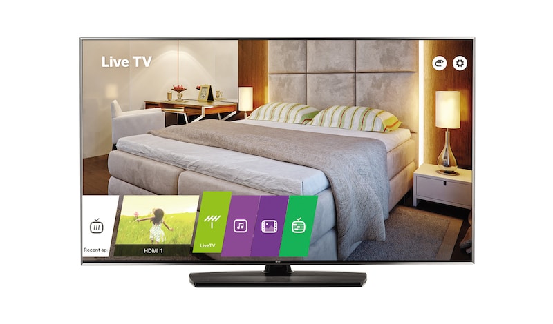 Front view of 43" Pro:Centric UHD Otel TV 43UV761H